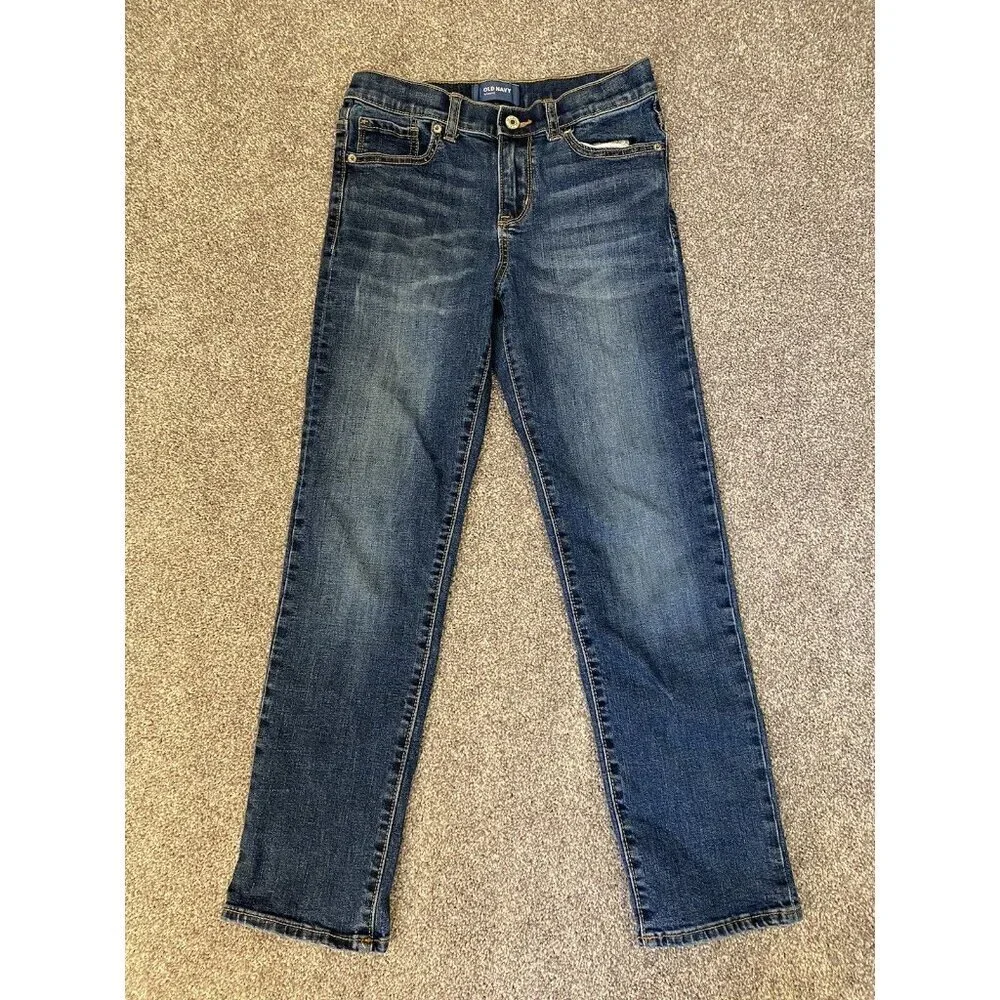 Old Navy Kids Karate Jeans Size 12 Regular Blue Stretch Expandable Waist EUC